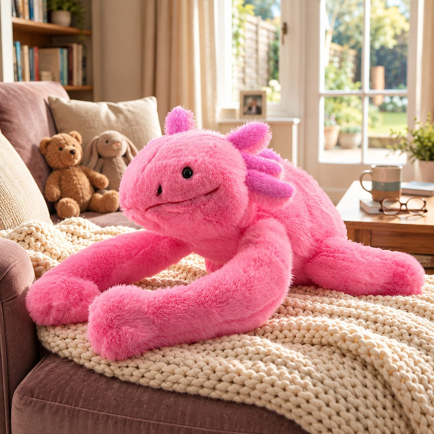 Pink Calm-Panion Pets Weighted Axolotl Plush