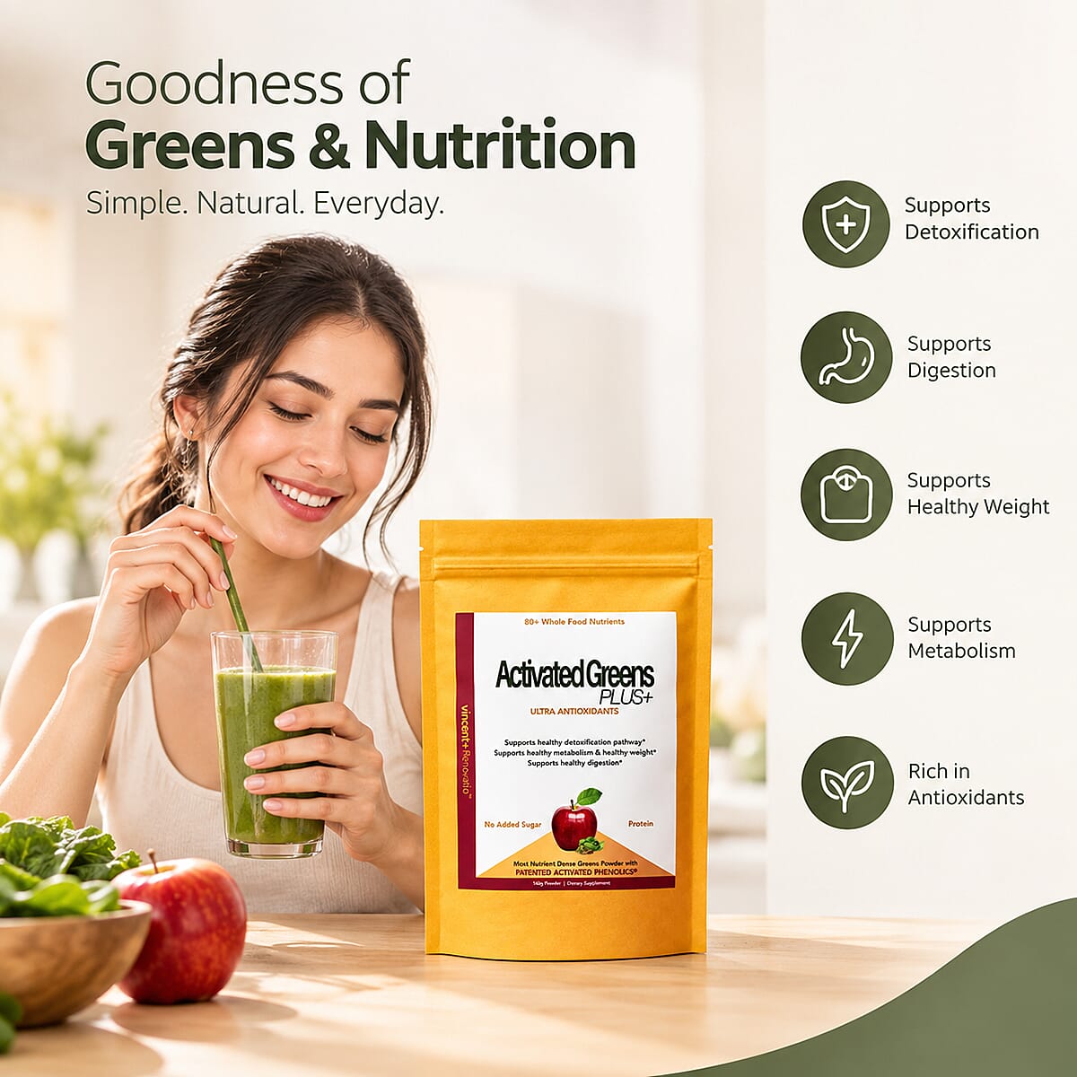 Vincent Plus Activated Greens Plus+