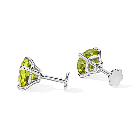 Peridot / Rhodium Over Sterling Silver - Product card gallery slide 4 (10342142869817)