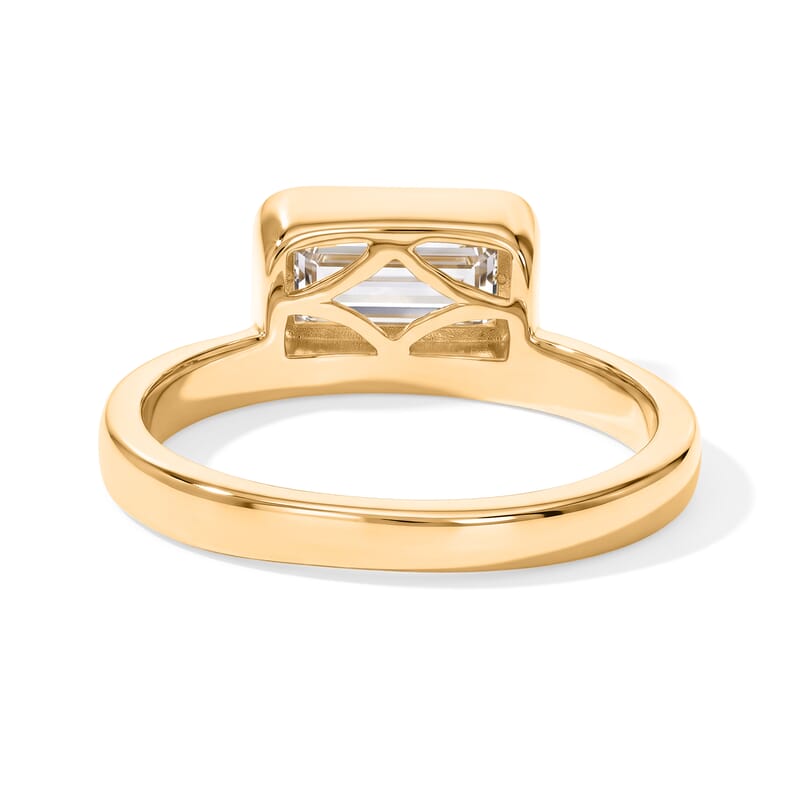 D'Joy Moissanite 0.90 ctw Ring in 18K Vermeil Yellow Gold Over Sterling Silver (Size 6.0)
