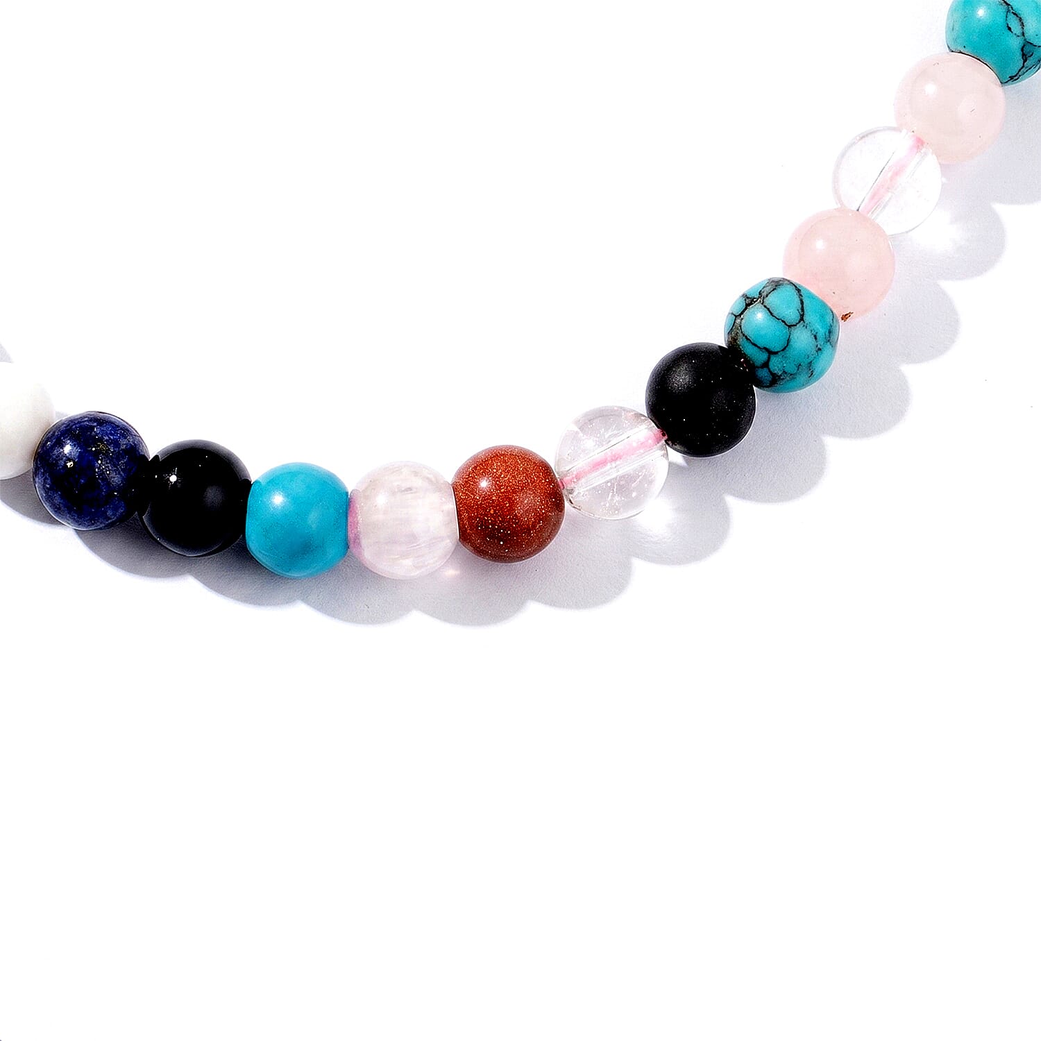 8mm Round Multi Gemstone Set of 3 Strand 510.00 ctw