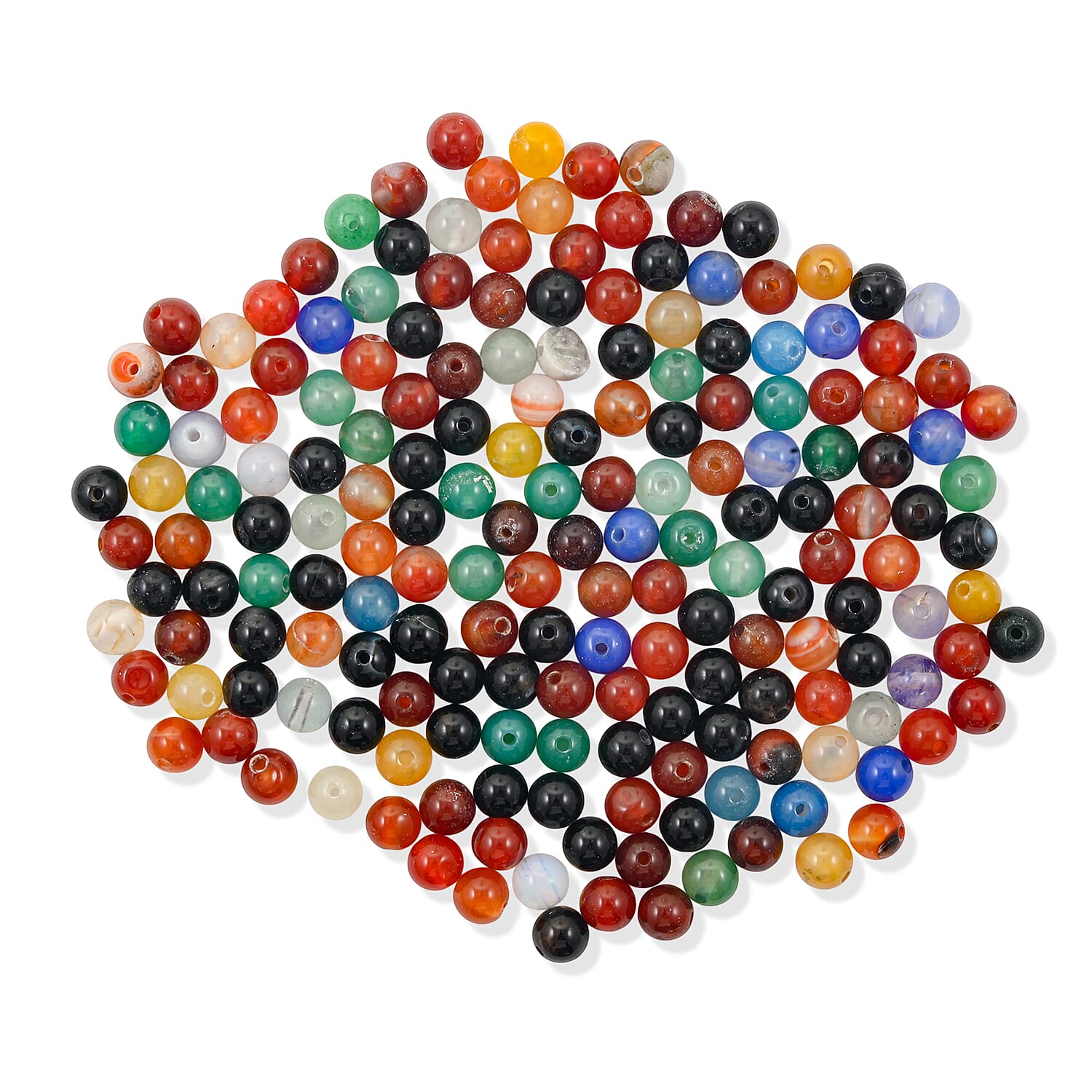 6mm Round Multi Gemstone Loose 1/4Lb Pouch 580.00 ctw