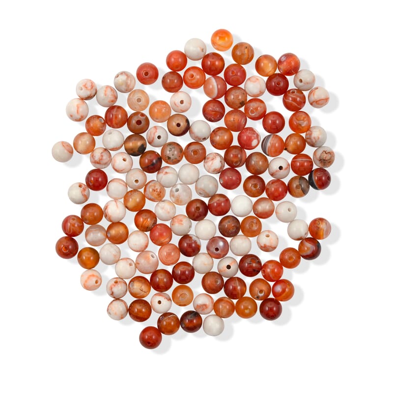 6mm Red Agate and Red Jasper Loose Stone 1/4LB Pouch 580.00 ctw