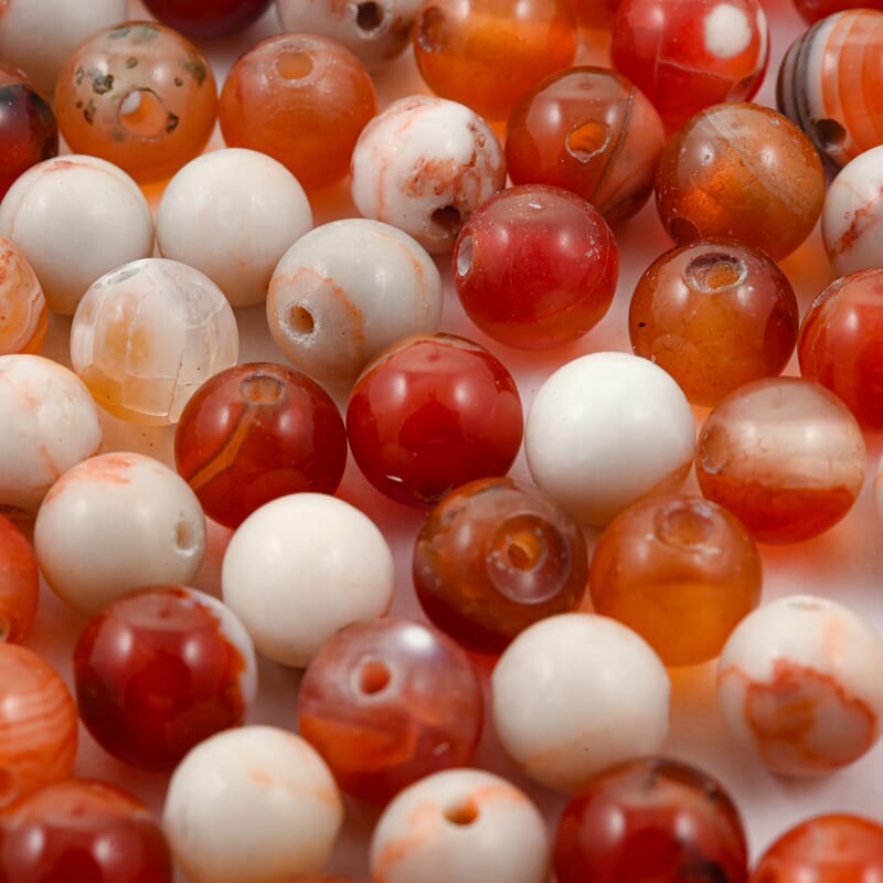 6mm Red Agate and Red Jasper Loose Stone 1/4LB Pouch 580.00 ctw