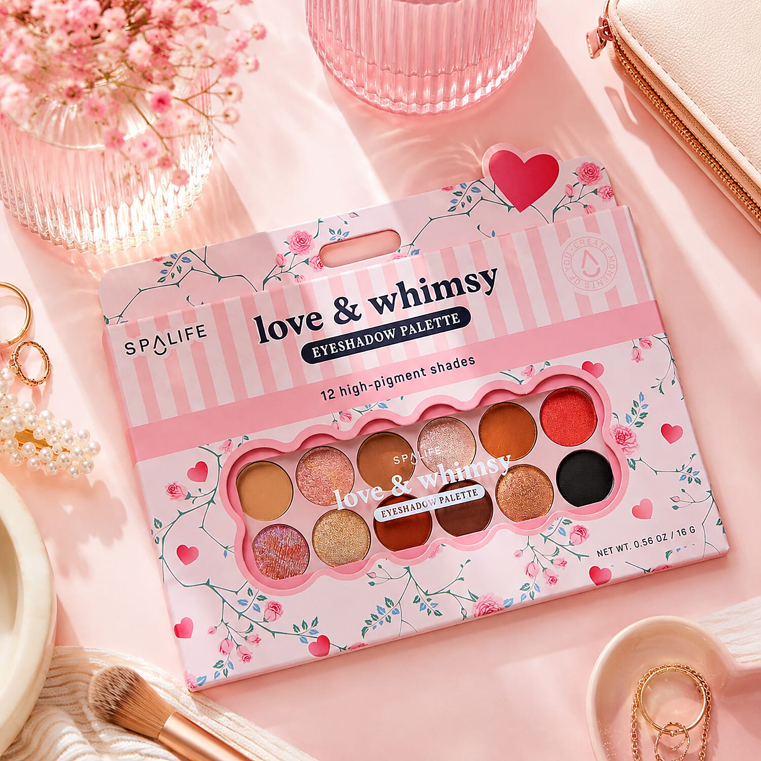 SpaLife Beauty Love & Whimsy Eyeshadow Palette - 12 Shades