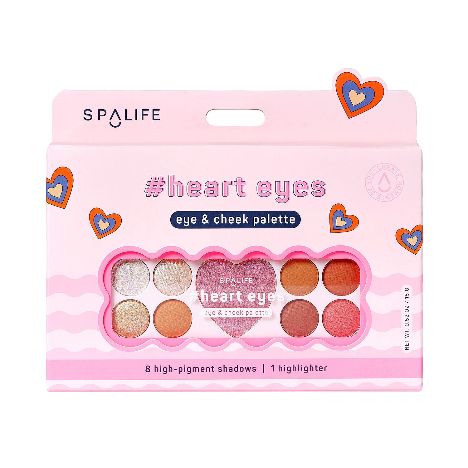SpaLife Beauty Heart Eyes Eyeshadow Palette - 9 Shades