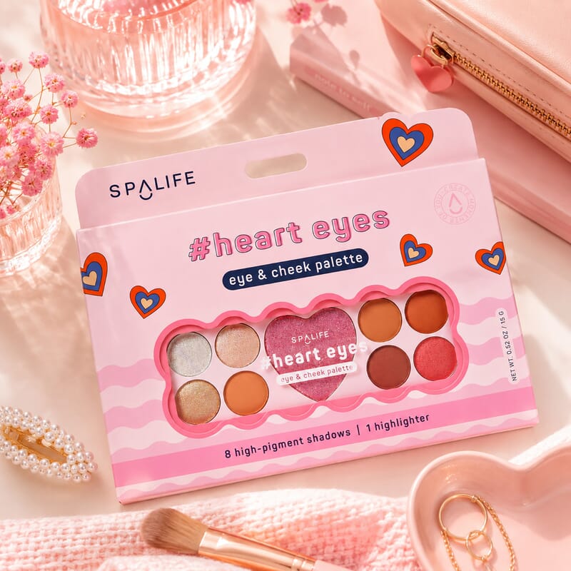 SpaLife Beauty Heart Eyes Eyeshadow Palette - 9 Shades