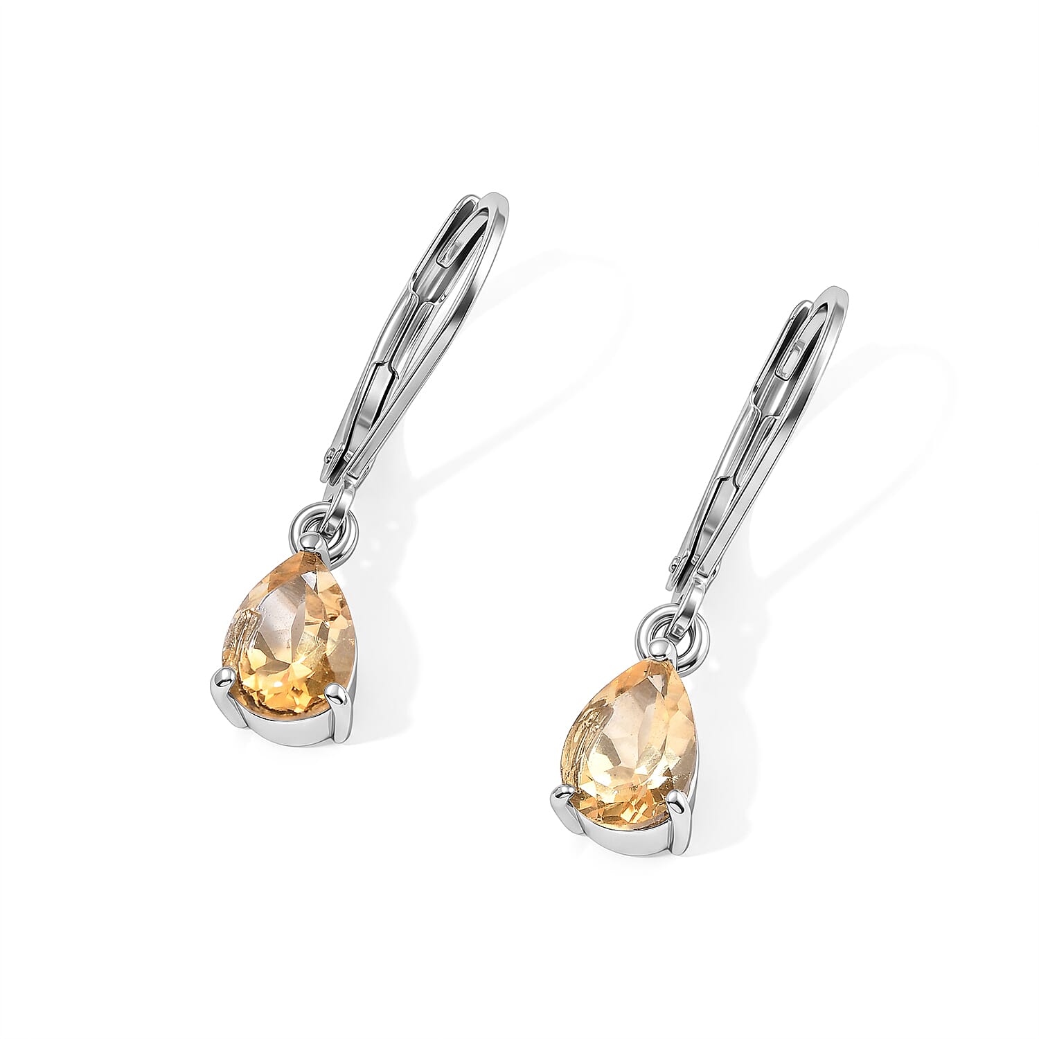 EverTrue African Amethyst Solitaire Earrings in Stainless Steel 1.35 ctw