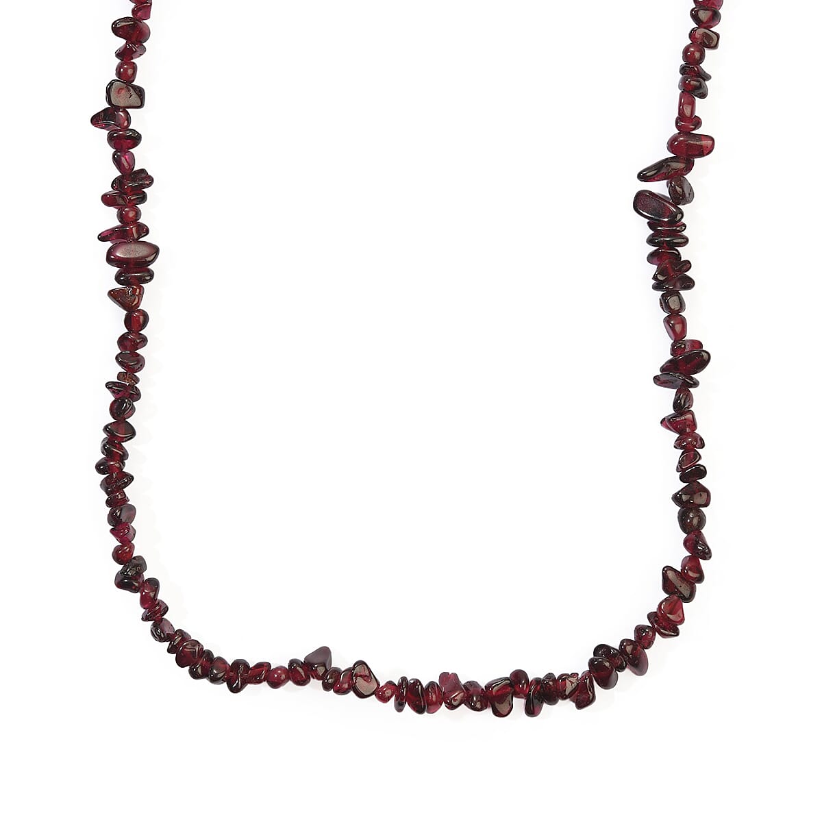 GCS Mozambique Garnet 182.83 ctw Beaded Chips Strand