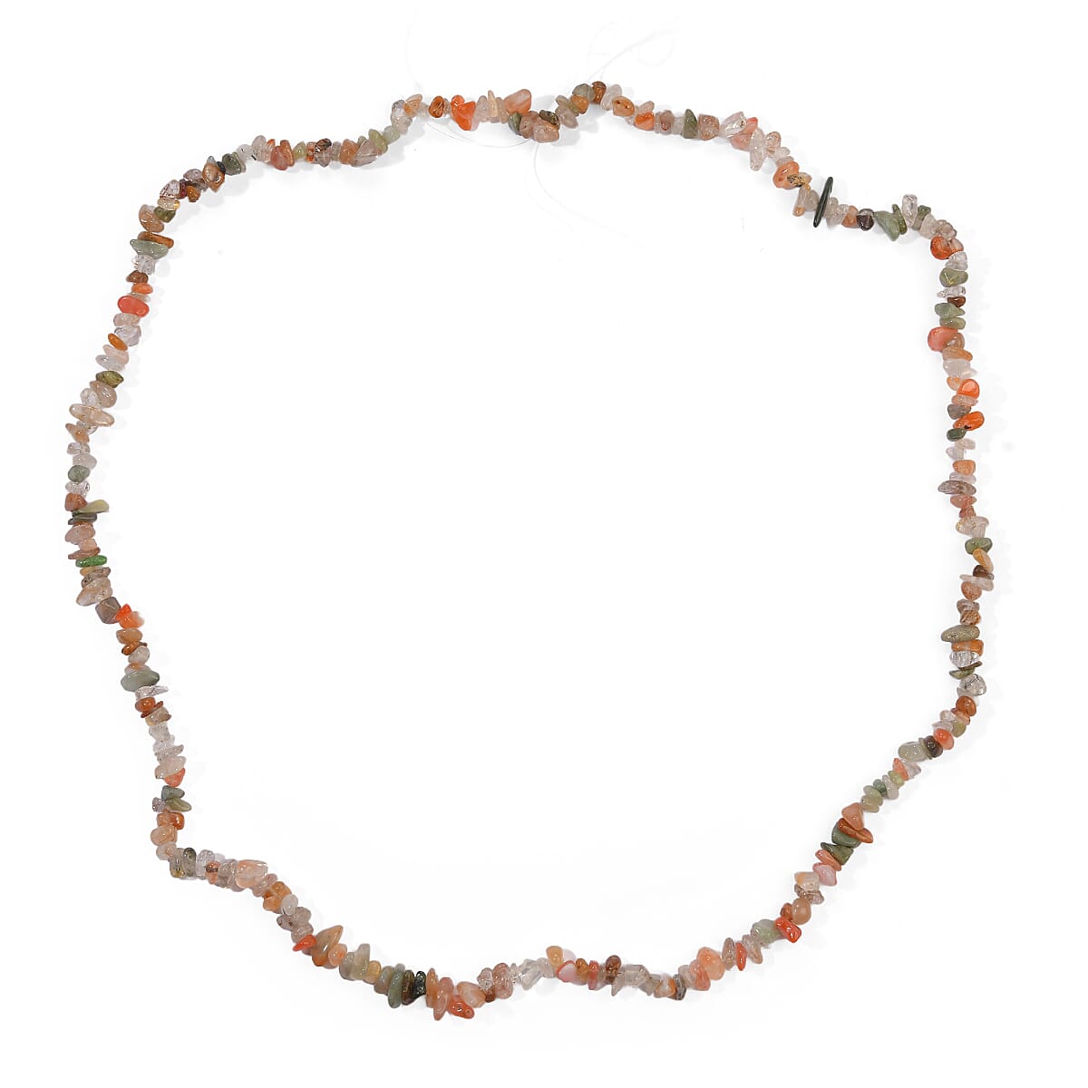 GCS Multi Rutile Quartz 306.50 ctw Beaded Chips Strand