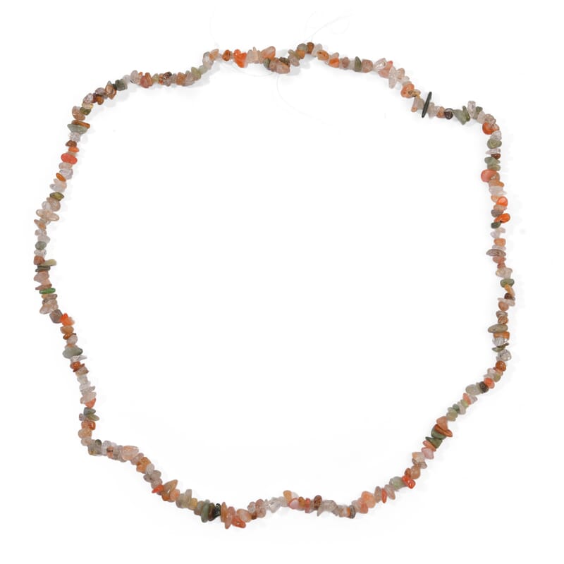 GCS Multi Rutile Quartz 306.50 ctw Beaded Chips Strand