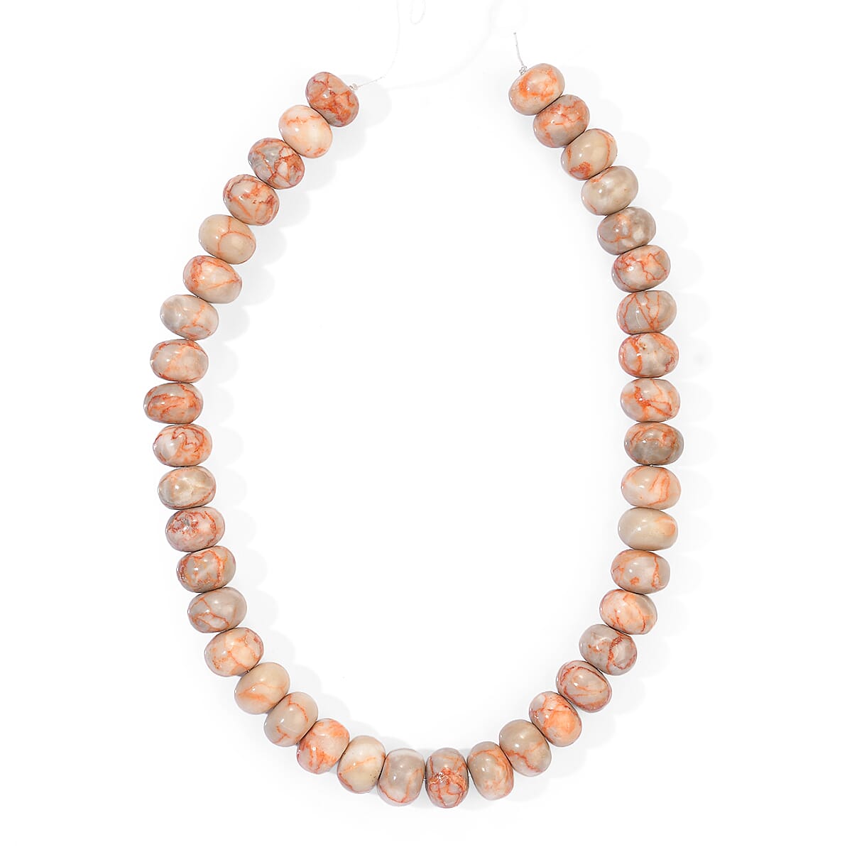 GCS Pink Web Jasper 639.75 ctw Beaded Strand