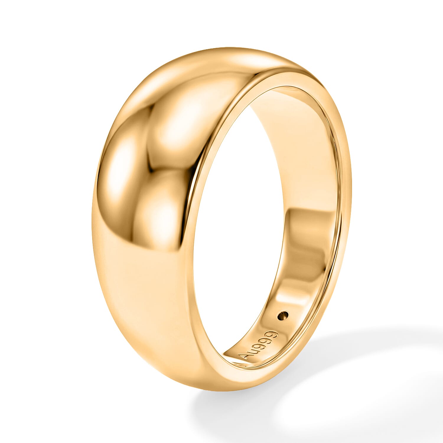 Dome Ring in 24K Yellow Gold (Size 7.0) 2.0 Grams