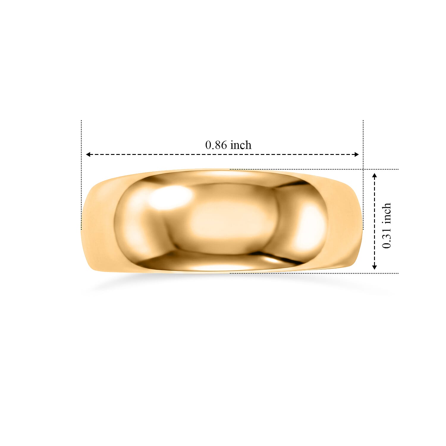 Dome Ring in 24K Yellow Gold (Size 7.0) 2.0 Grams