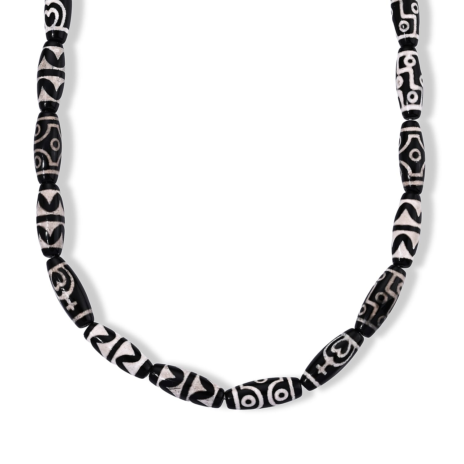 GCS Black Agate 335.00 ctw Beaded Strand 15 Inches