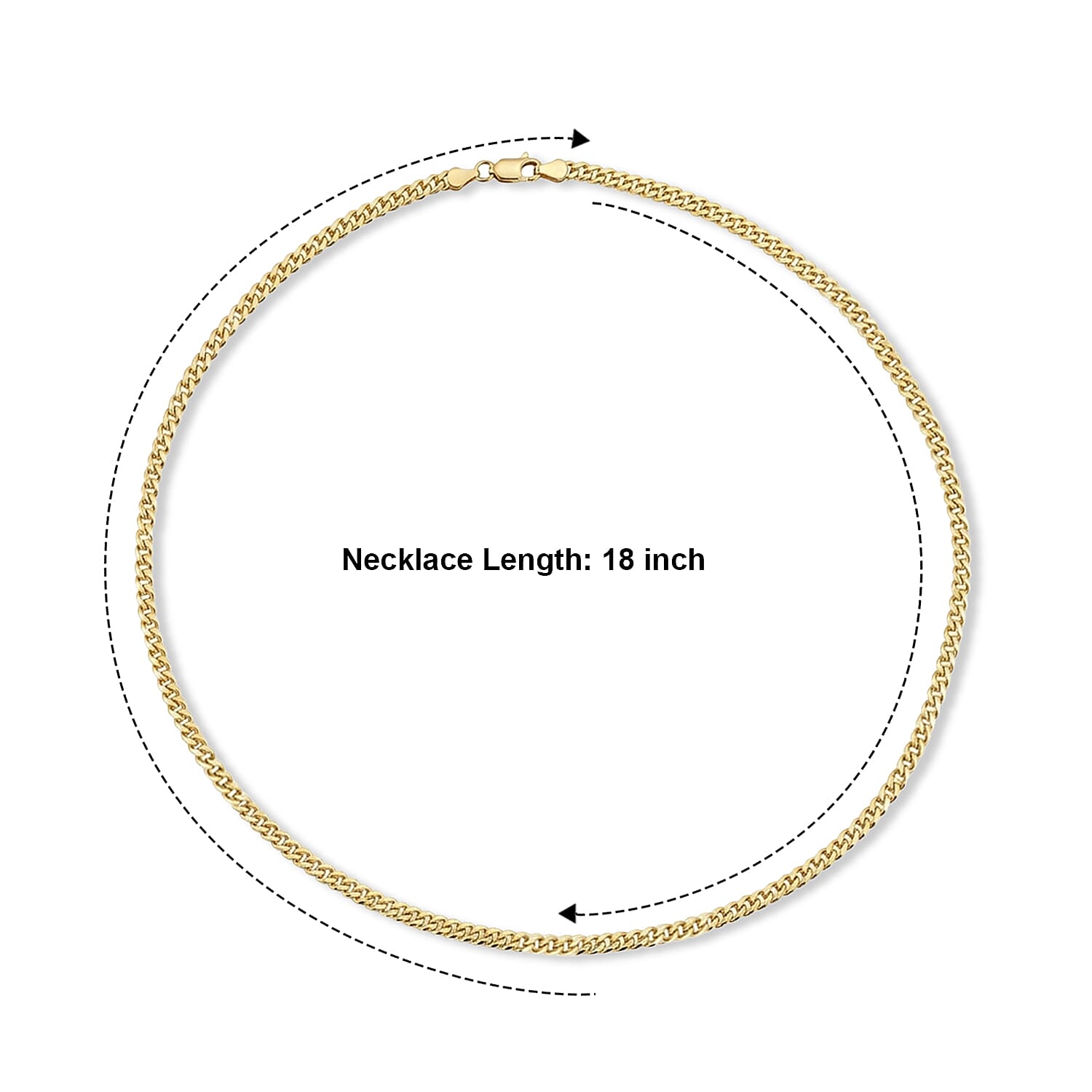 Hollow Miami Cuban 3.75mm Necklace in 10K Yellow Gold 18 Inches 6.50 Grams