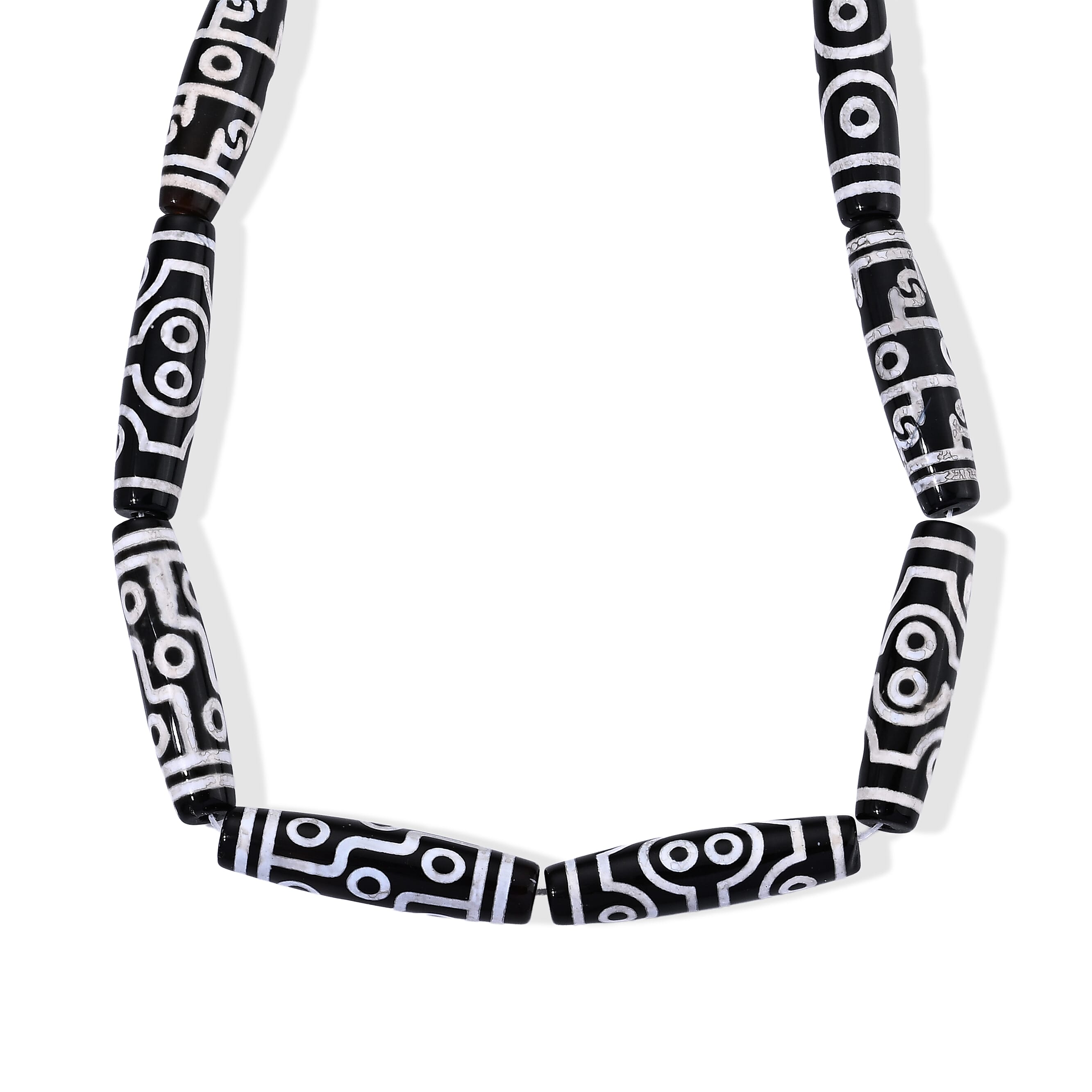 GCS Black Agate 540.00 ctw Beaded Strand 15 Inches