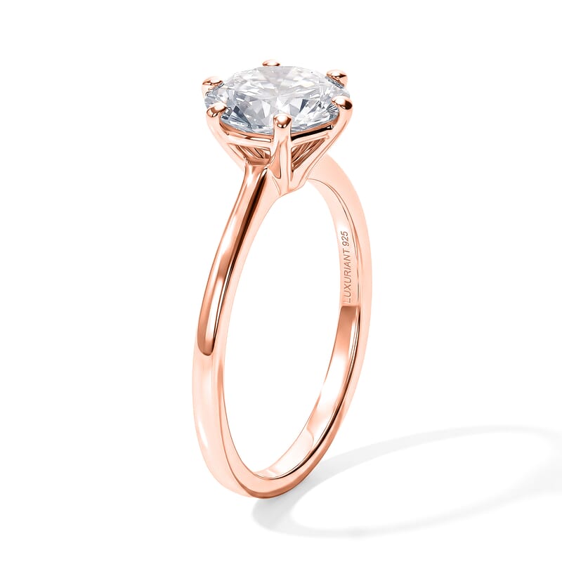 Luxuriant Lab Grown Diamond E-F VS 2.00 ctw Ring in 18K Vermeil Rose Gold Over Sterling Silver (Size 5.0)