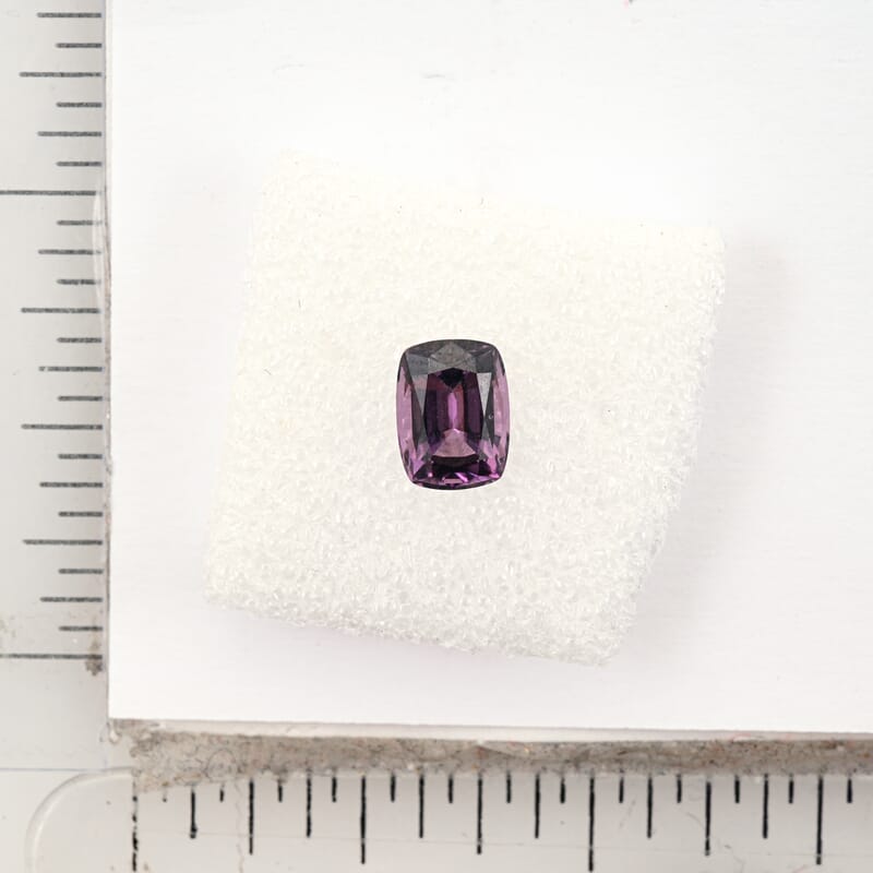 Certified and Appraised AAAA Purple Spinel (Cushion Free Size) 3.00 ctw
