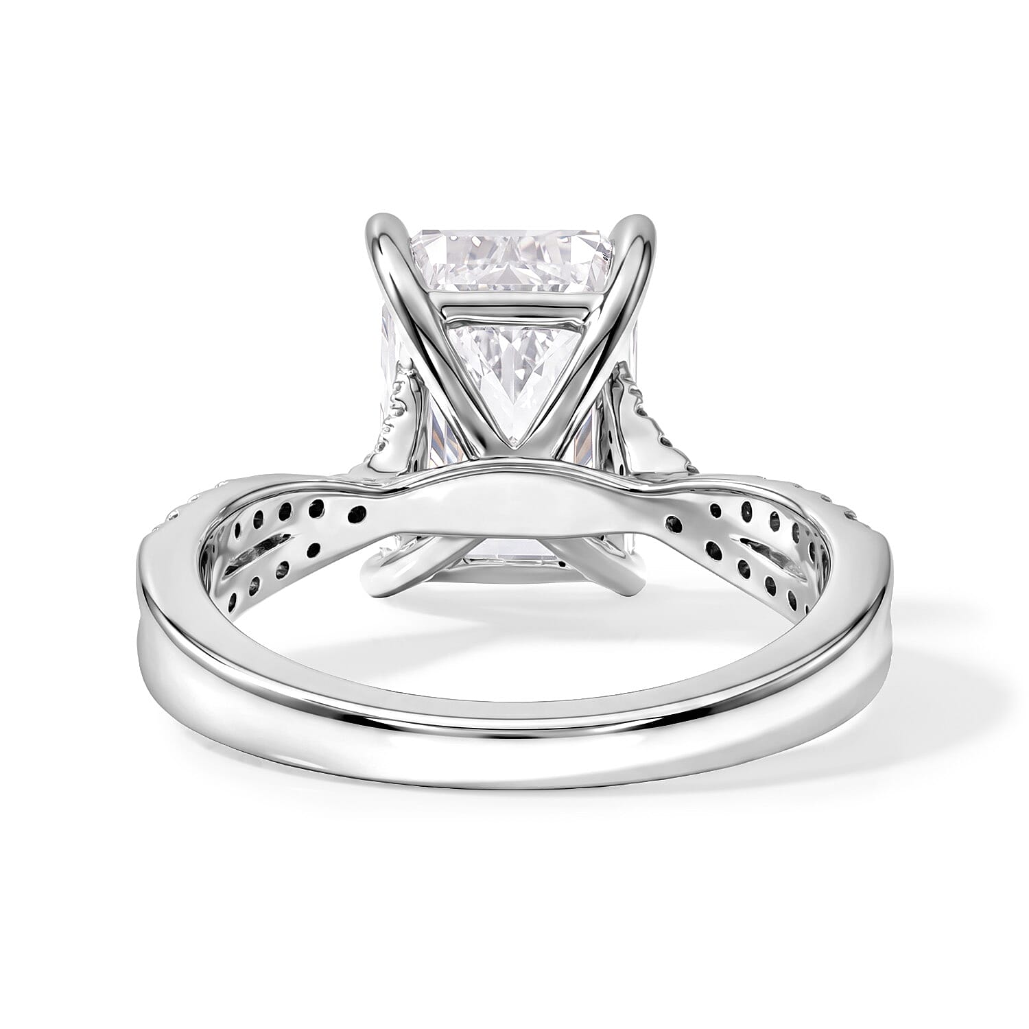 Luxuriant Lab Grown Diamond G VS 4.25 ctw Ring in 18K White Gold (Size 5.0) 4.90 Grams