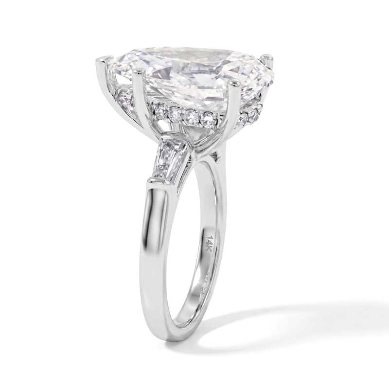 Luxuriant Lab Grown Diamond G VS 9.20 ctw Ring in 14K White Gold (Size 6.0) (6.15 g)