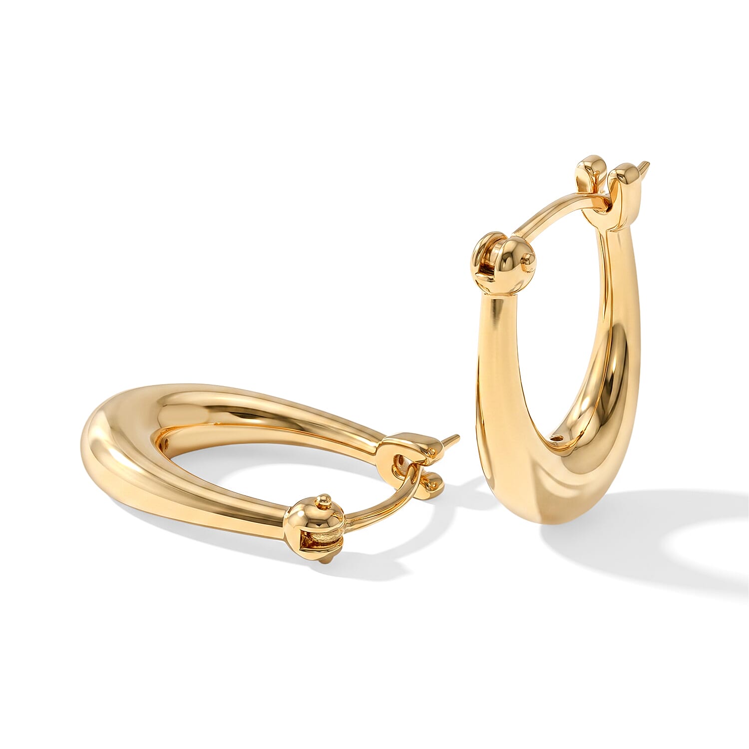 Hoop Earrings in 24K Yellow Gold 2.65 Grams