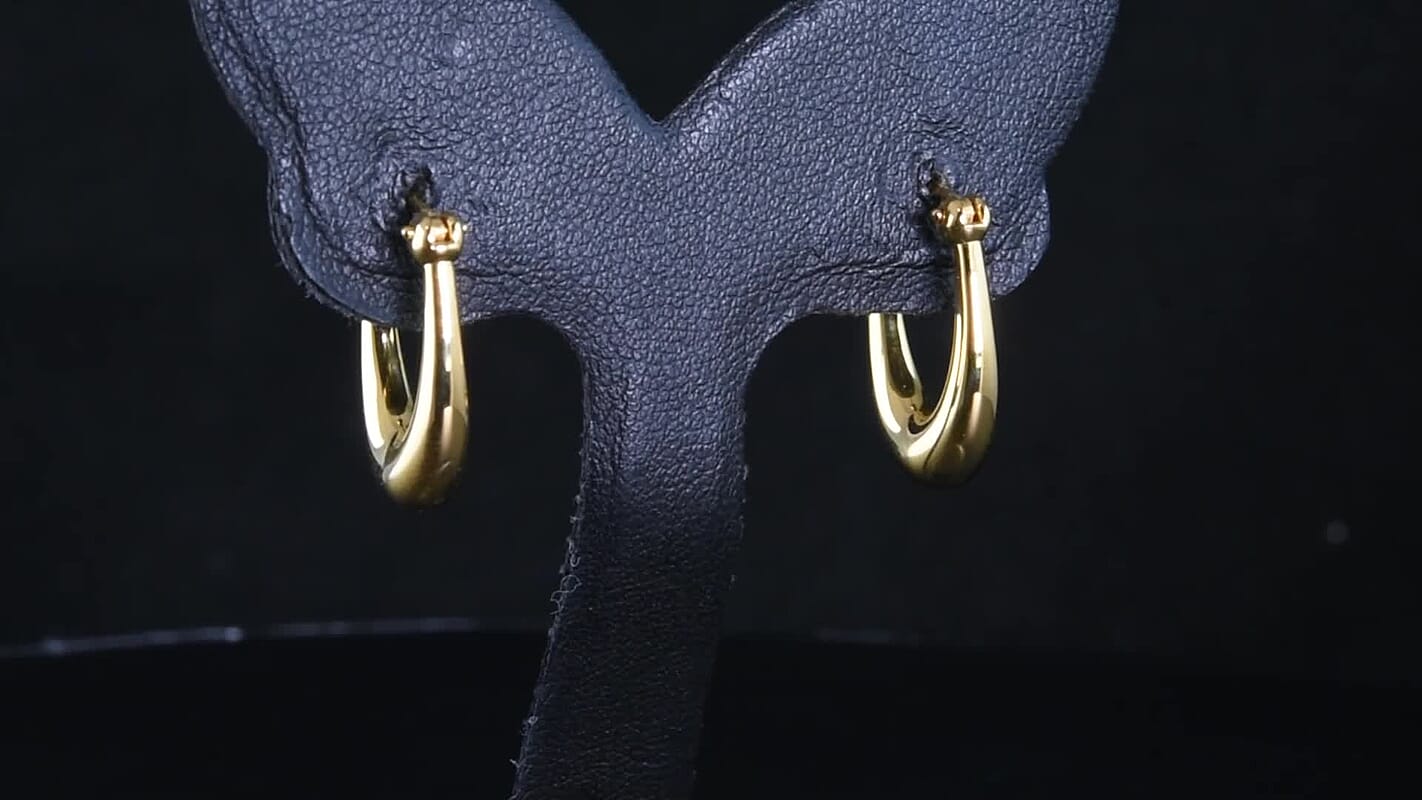 Hoop Earrings in 24K Yellow Gold 2.65 Grams