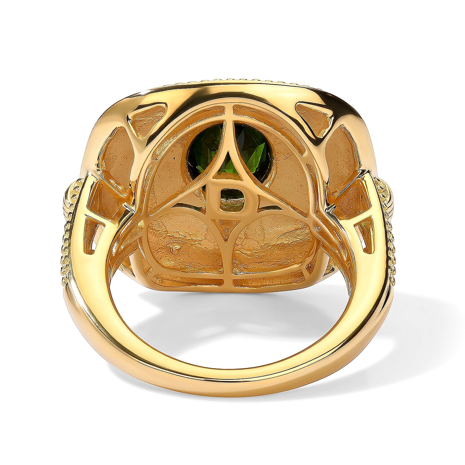 D'Joy Passport to Turkey Premium Chrome Diopside Ring in 18K Vermeil YG Over Sterling Silver (Size 6.0) 1.65 ctw