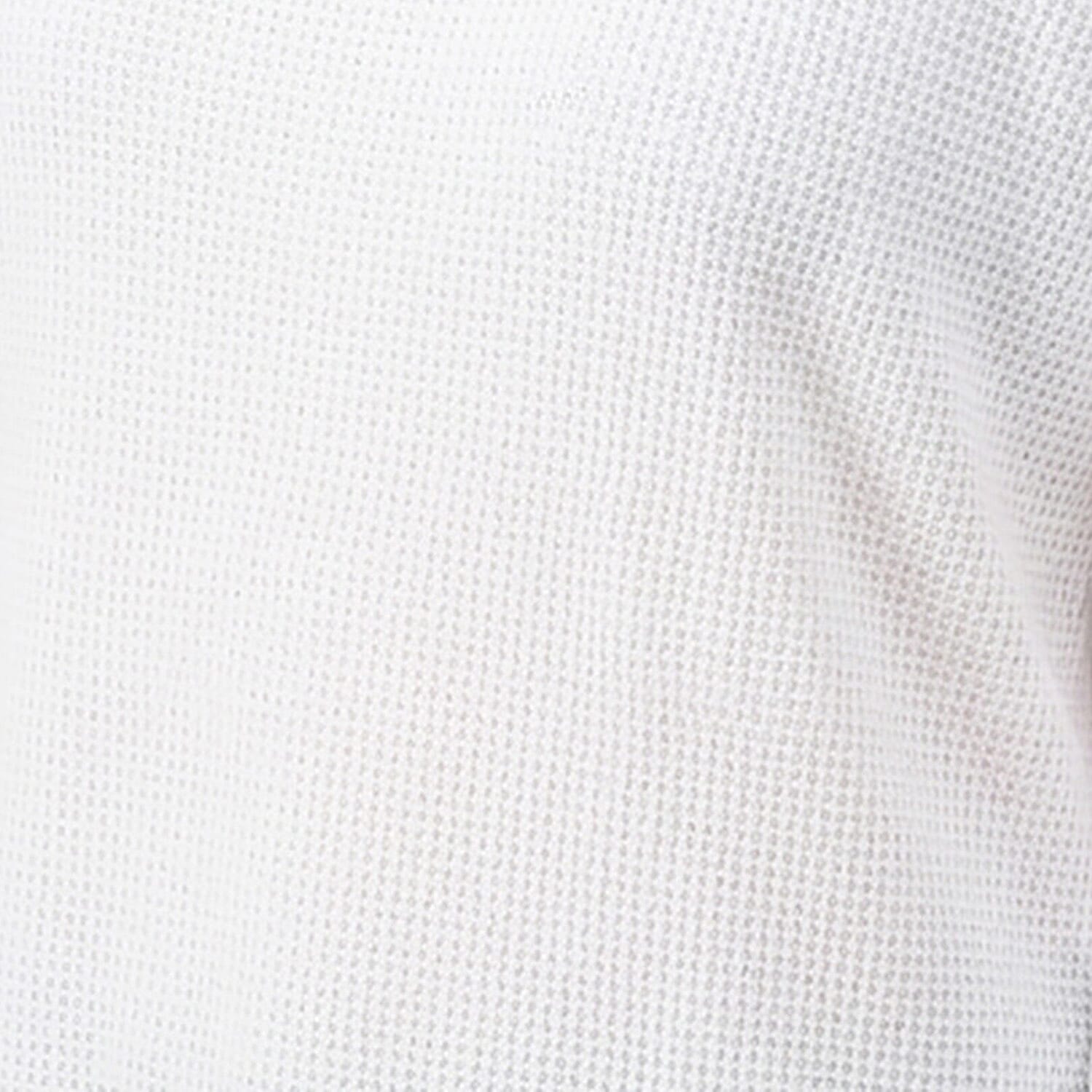 Susan Graver White Square Neck Waffle Knit Top -L
