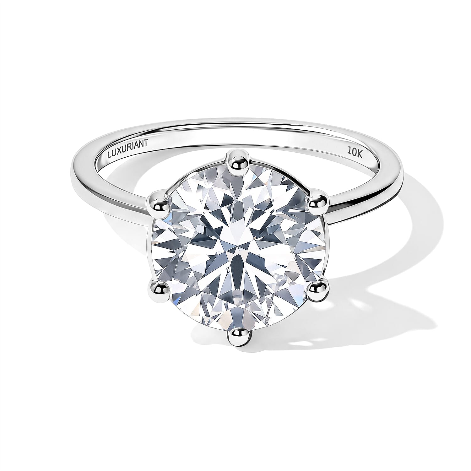 Luxuriant Lab Grown Diamond E-F VS 5.00 ctw Ring in 10K White Gold (Size 5.0)