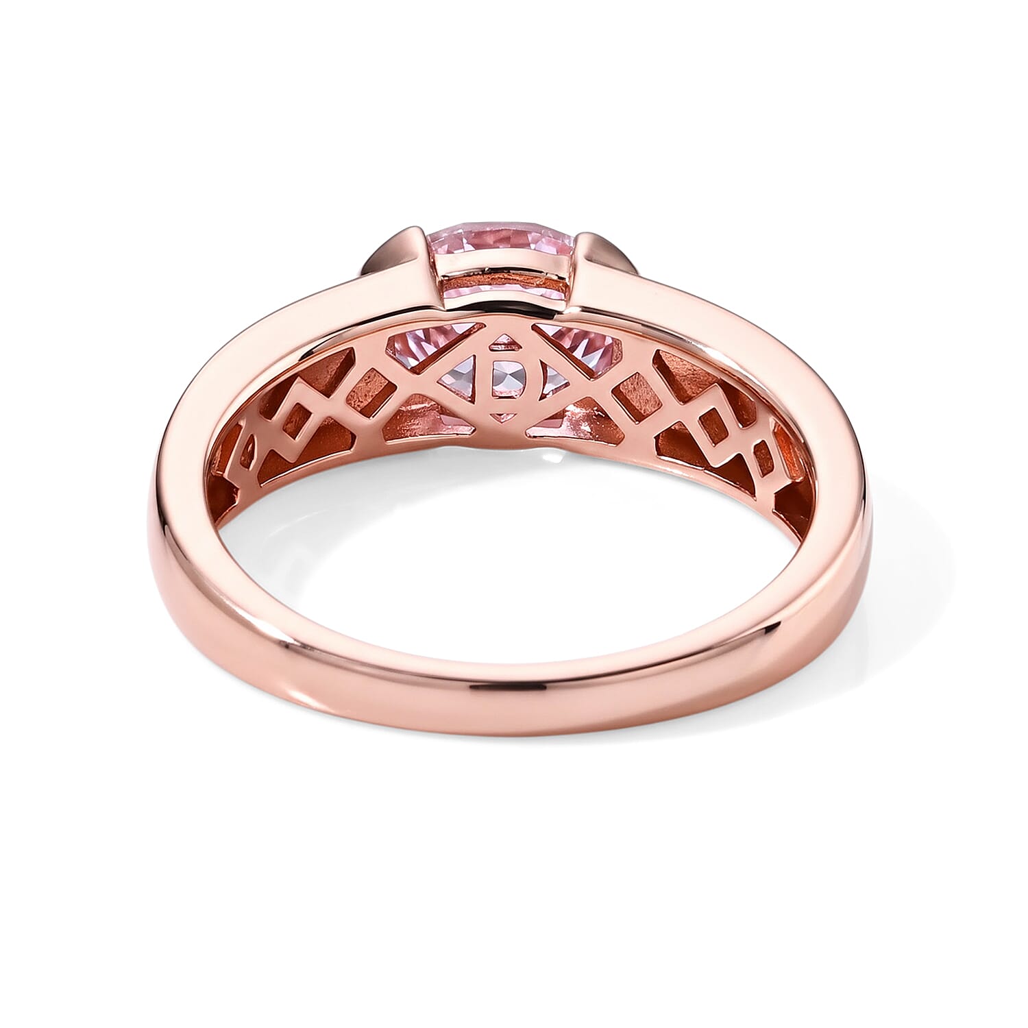 D'Joy Premium Martha Rocha Kunzite 1.85 ctw Solitaire Bezel Ring in Vermeil Rose Gold Over Sterling Silver (Size 6.0)