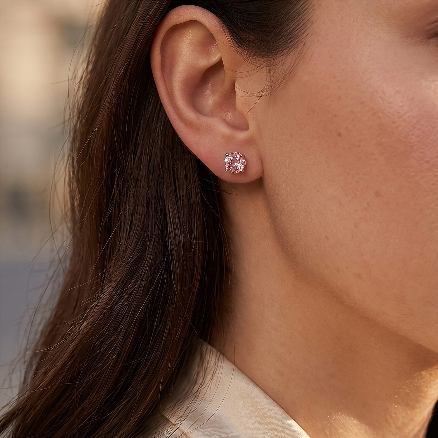 D'Joy Premium Martha Rocha Kunzite 2.40 ctw Earrings in Vermeil Rose Gold Over Sterling Silver