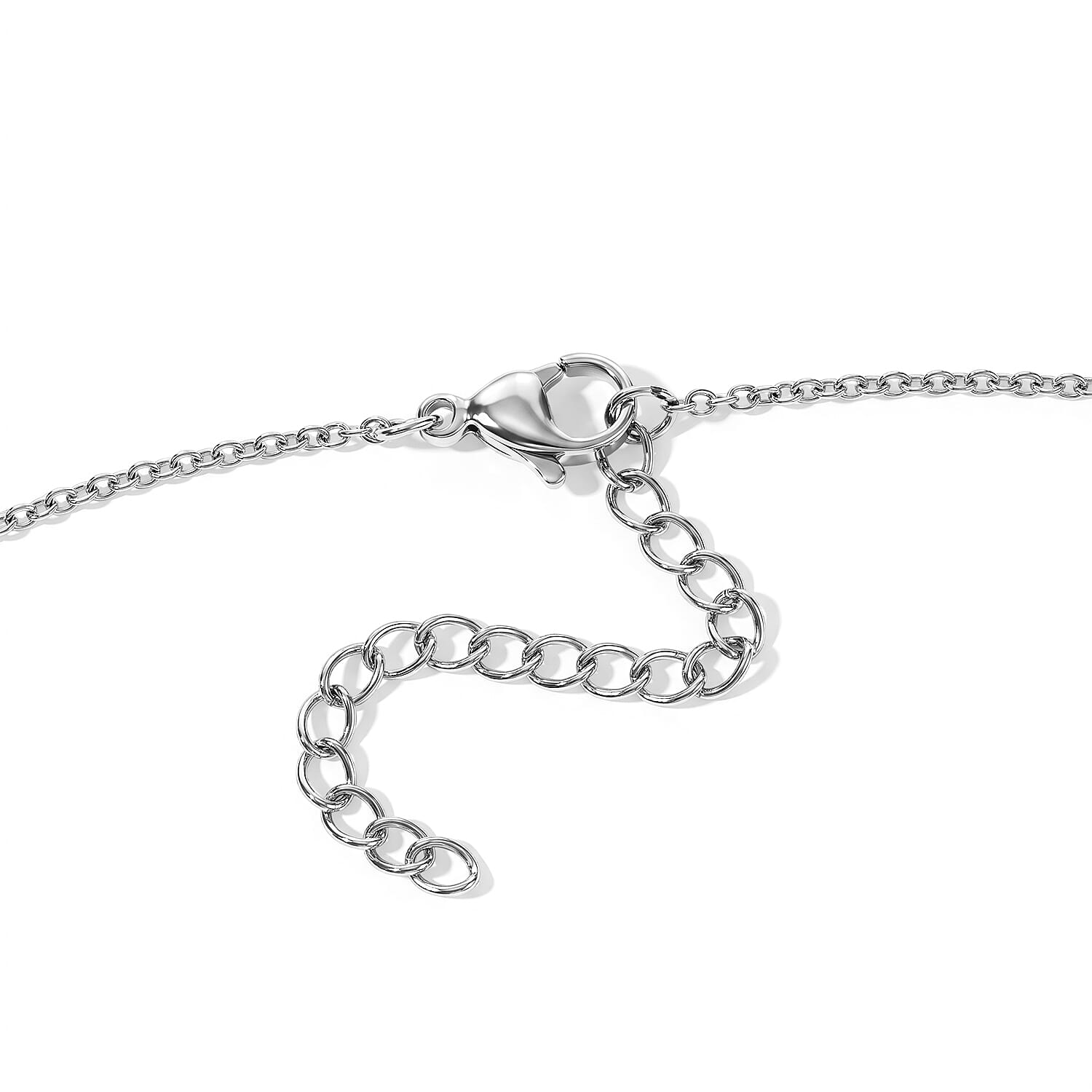 EverTrue Lab Created White Sapphire 9.90 ctw Hearts of Light Necklace in Platinum Bond 18 Inches