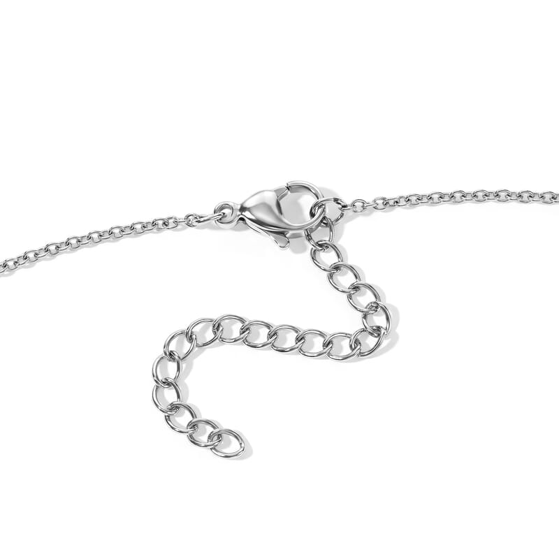 EverTrue Lab Created White Sapphire 9.90 ctw Hearts of Light Necklace in Platinum Bond 18 Inches