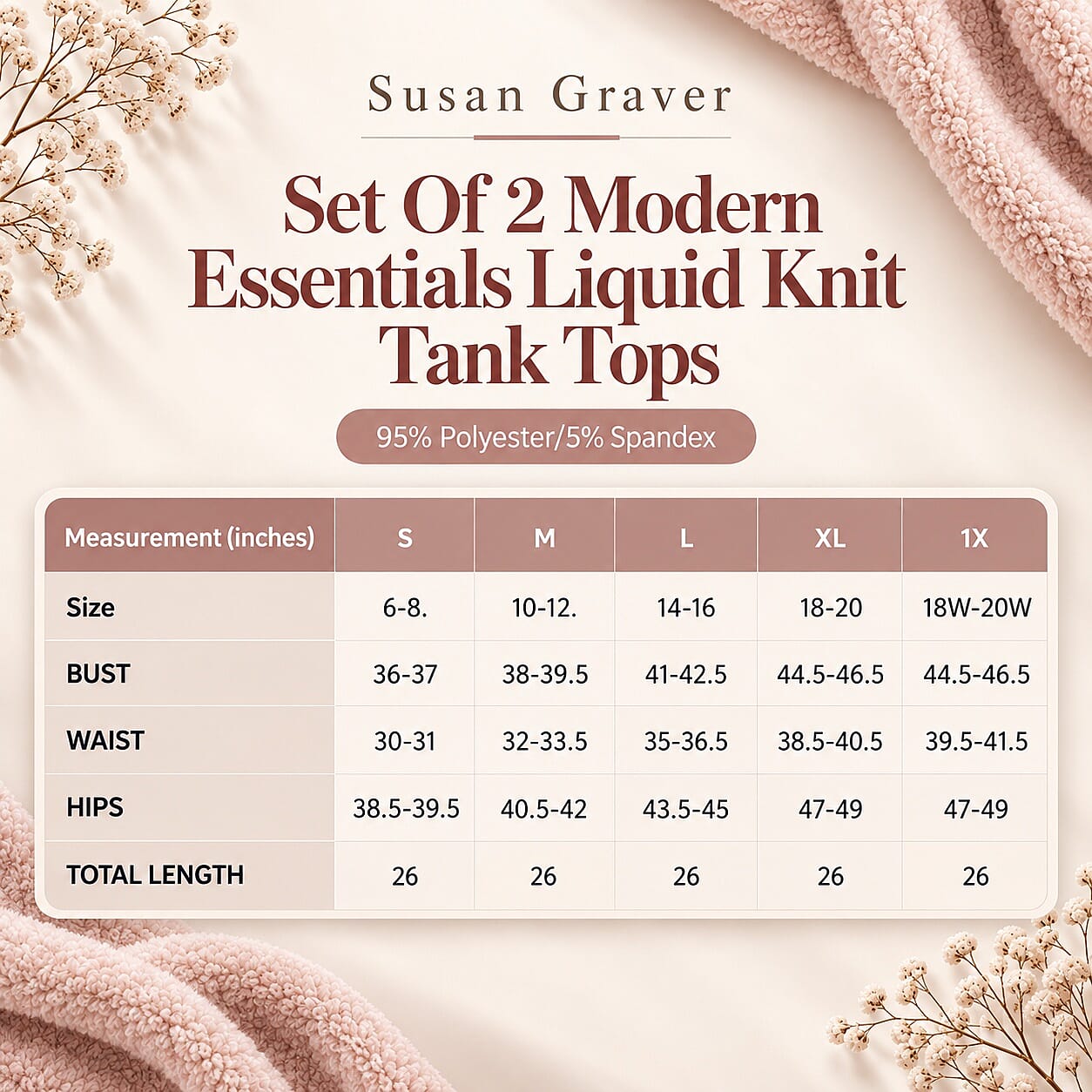 Susan Graver Navy and Scarlet Red Set Of 2 Modern Essentials Liquid Knit Tanks - 1X