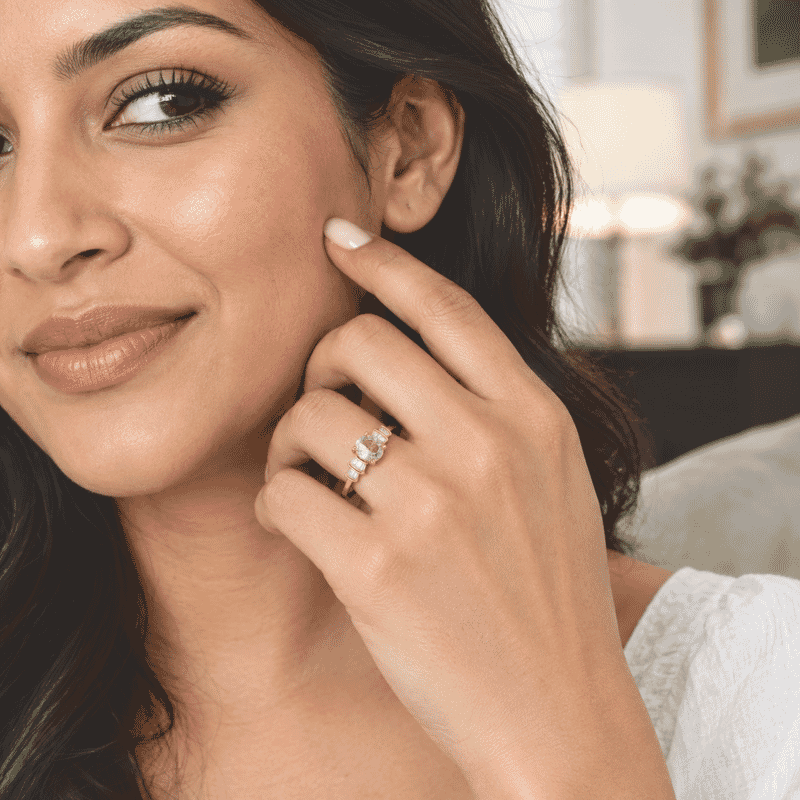 D'Joy AAA Turkizite and Moissanite 1.75 ctw Golden Crown Ring in 18K Vermeil Yellow Gold Over Sterling Silver (Size 7.0)