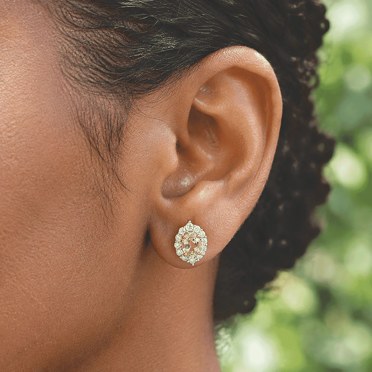 D'Joy AAA Turkizite and Moissanite 1.60 ctw Earrings in 18K Vermeil Yellow Gold Over Sterling Silver