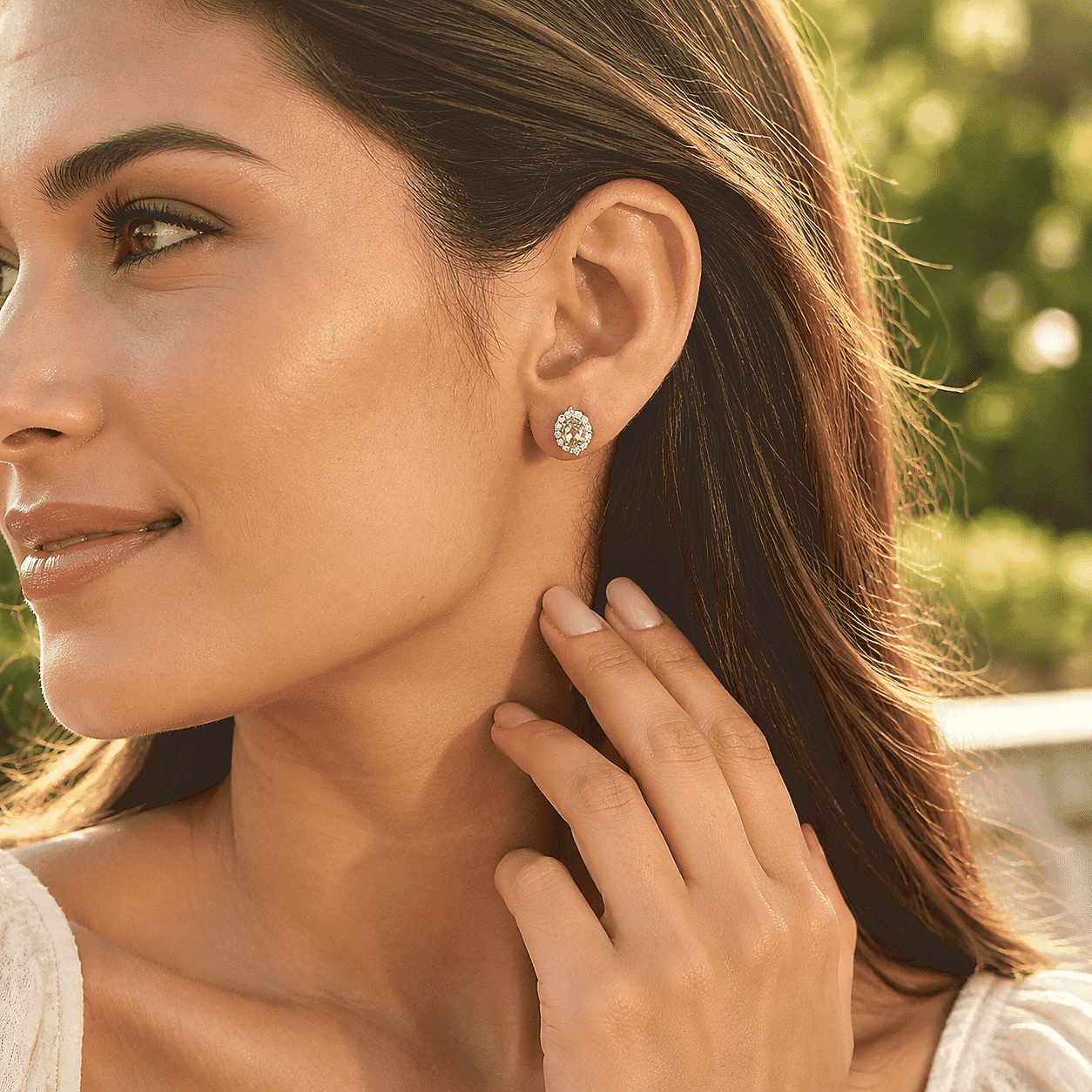 D'Joy AAA Turkizite and Moissanite 1.60 ctw Earrings in 18K Vermeil Yellow Gold Over Sterling Silver