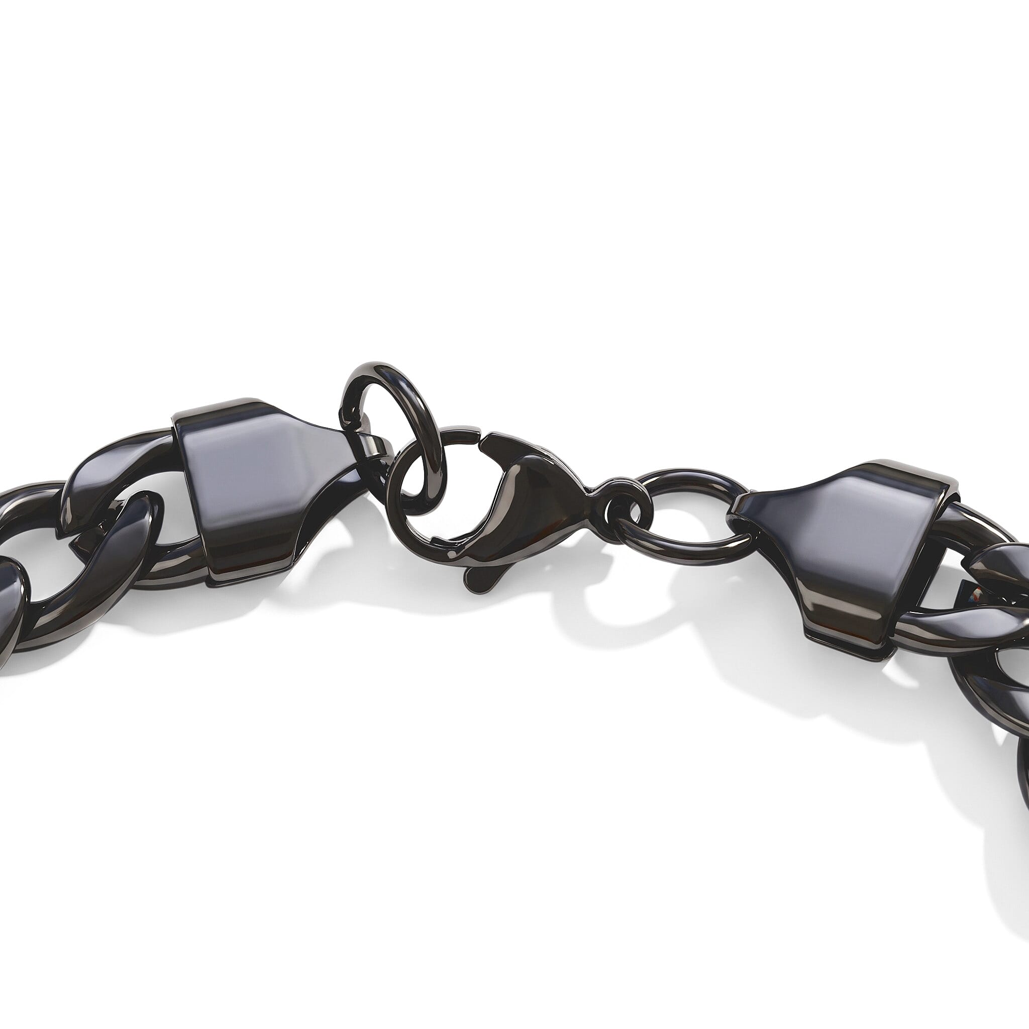 Figaro Chain Bracelet in ION Plated Black Stainless Steel (8.50 In)