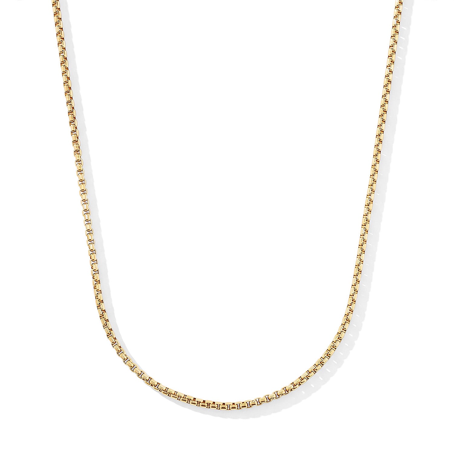 Thin Cable Chain Necklace in ION Plated YG Stainless Steel 24 Inches