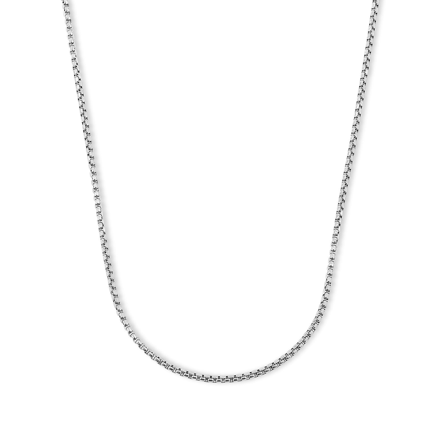 Thin Cable Chain Necklace in Stainless Steel 30 Inches