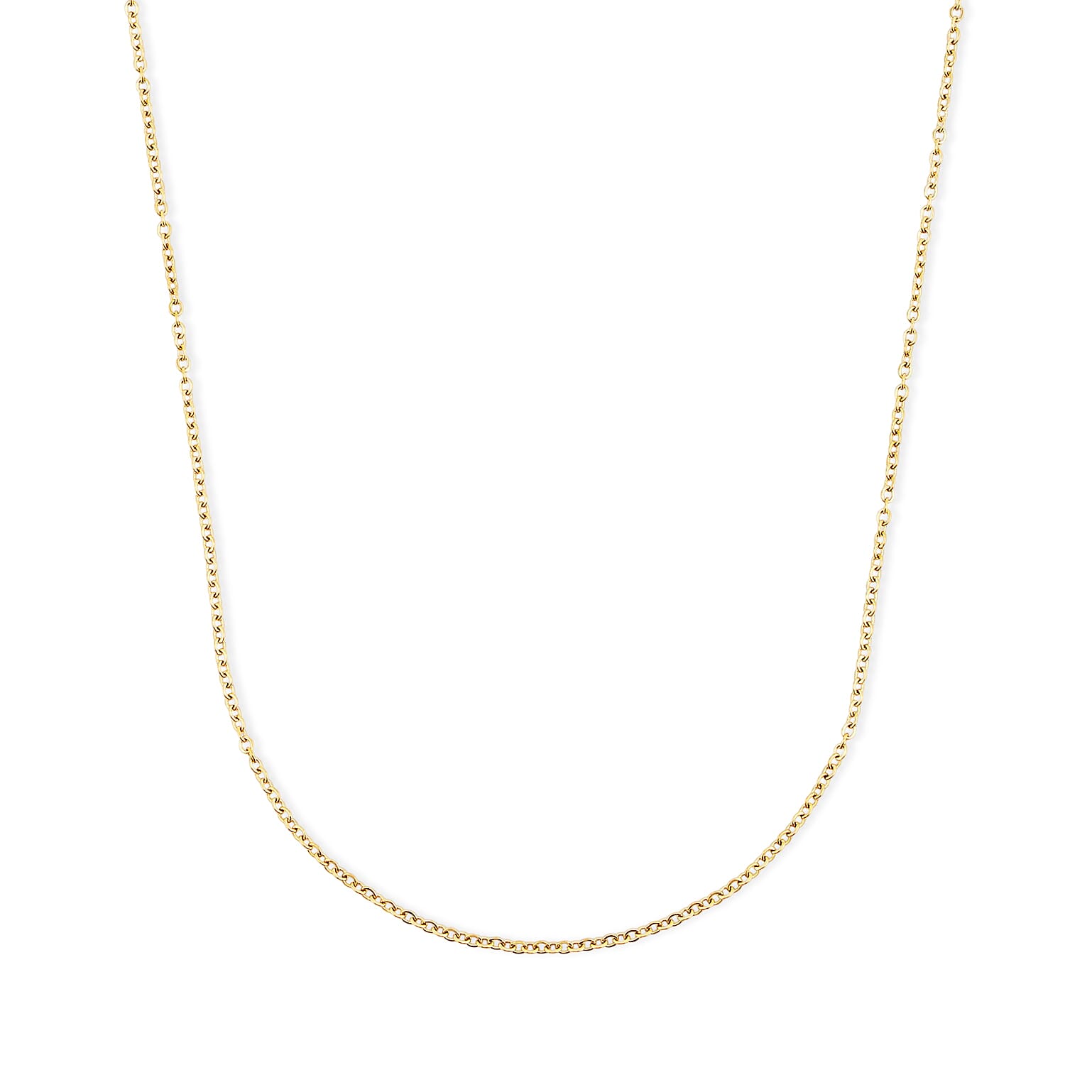 Thin Chain Necklace in ION Plated YG Stainless Steel 18 Inches
