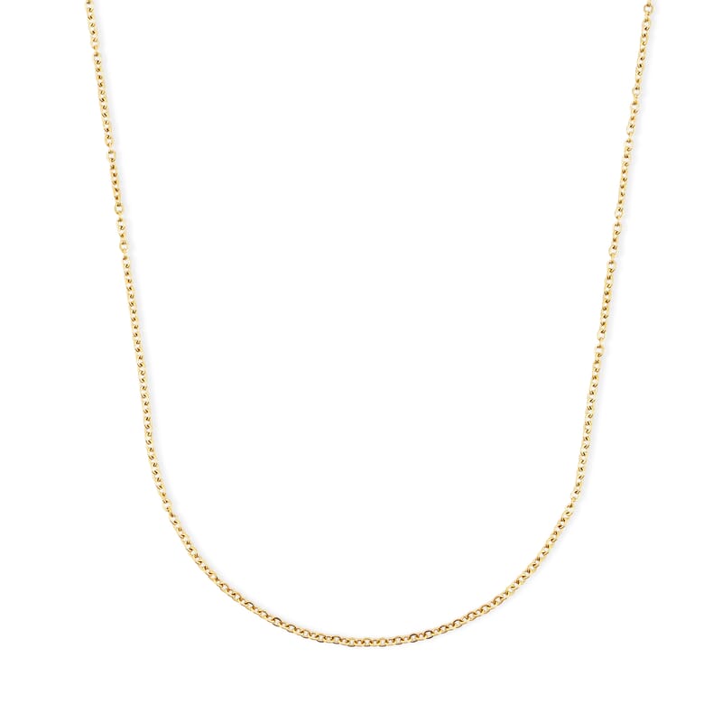 Thin Chain Necklace in ION Plated YG Stainless Steel 18 Inches