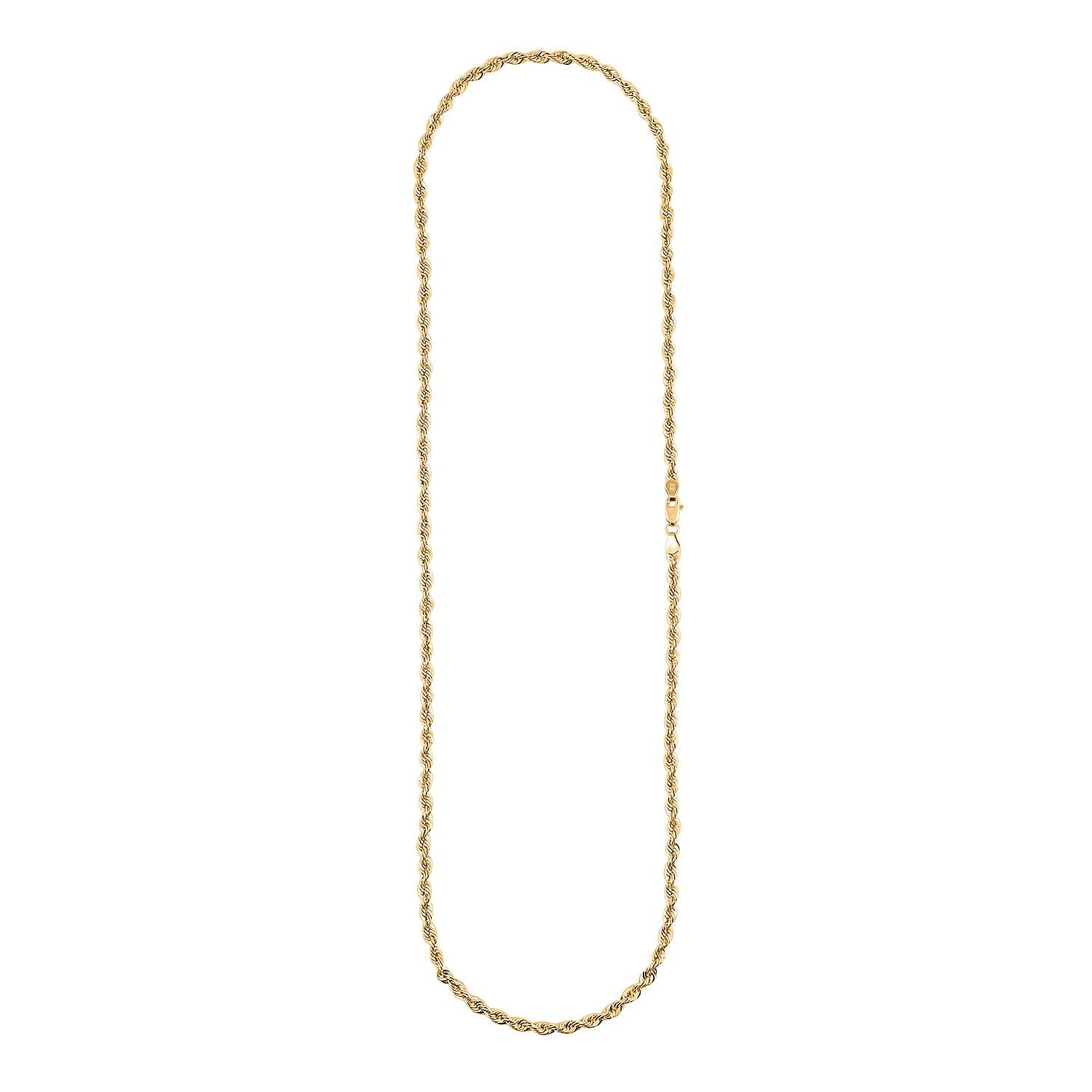2mm Rope Chain Necklace in 10K Yellow Gold 2.9 Grams 20 Inches