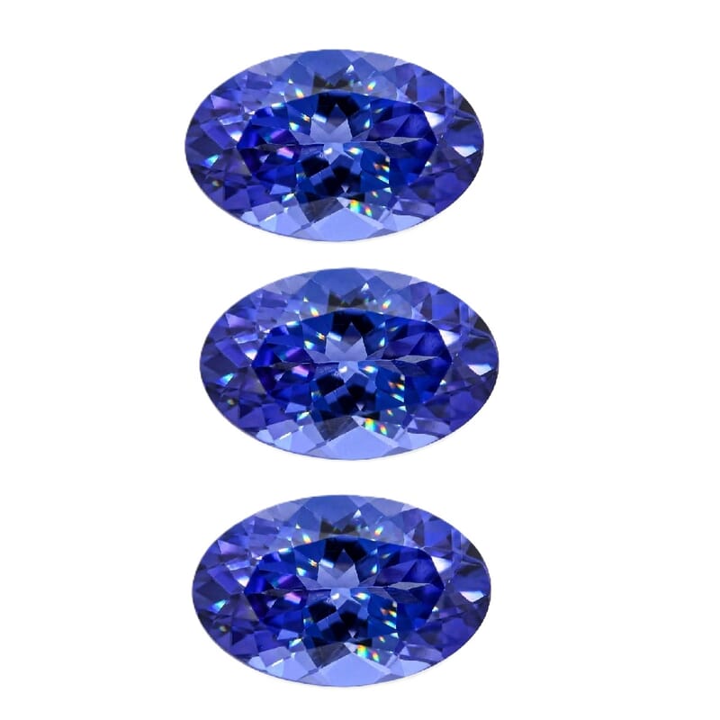 Premium Tanzanite Set of 3 (Oval) 1.50 ctw