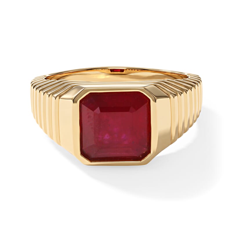 D'Joy Niassa Ruby (FF) Ring in 18K Vermeil YG Over Sterling Silver (Size 9.0) 5.80 ctw