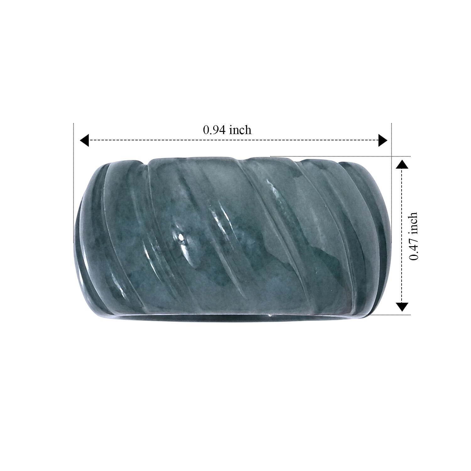 Natural Olmec Jadeite 10.10 ctw Carved Band Ring (Size 6.00)