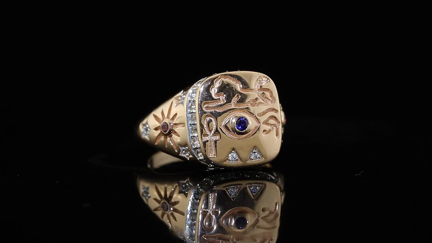 D''Joy Racehel Roy Premium Orissa Rhodolite Garnet, Multi Gemstone Ring in 18K Vermeil RG Over Sterling Silver (Size 7.0) 0.70 ctw