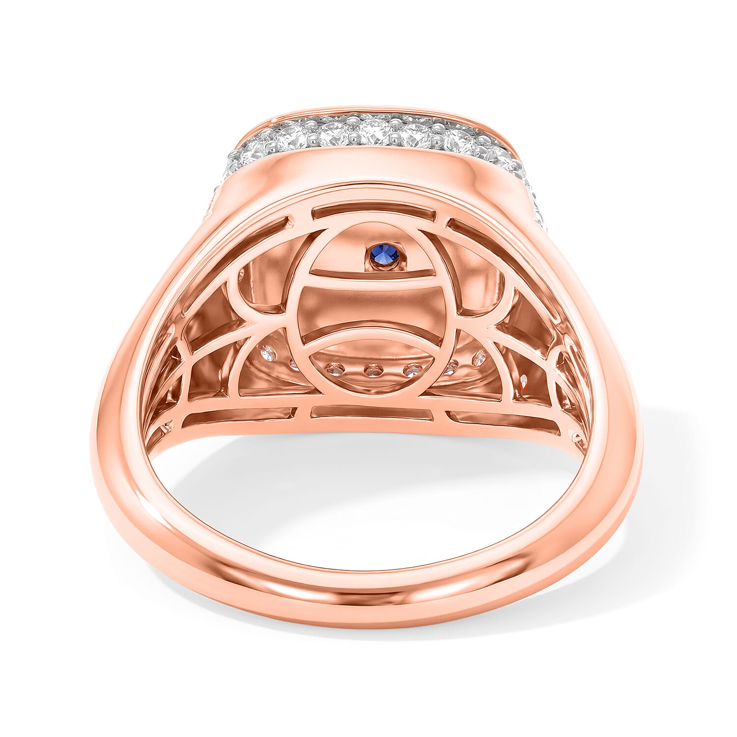 D'Joy Racehel Roy Premium Orissa Rhodolite Garnet and Multi Gemstone 0.70 ctw Ring in 18K Vermeil Rose Gold Over Sterling Silver (Size 7.0)