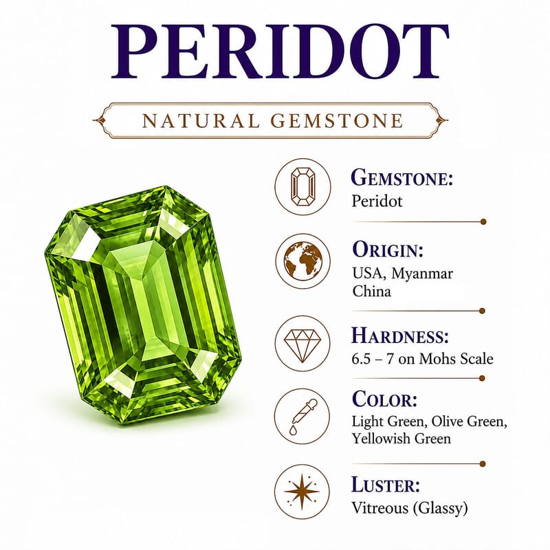 D'Joy Premium Hebei Peridot, Multi Gemstone Ring in 18K Vermeil YG Over Sterling Silver (Size 6.0) 1.80 ctw